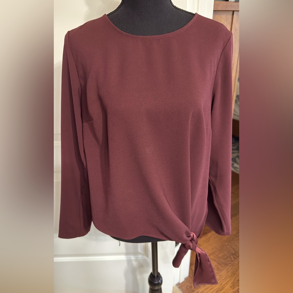 Talbots blouse w/ side sash. Like new. Worn once. Size Medium. $20